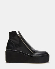 DRIFT Black Leather Platform Moto Women's Ankle Boot | Steve Madden for Sale