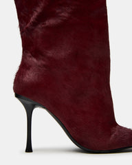 ALLURING Red Over-The-Knee Square-Toe Heeled Women's Boot | Steve Madden US