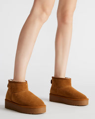 COMFY Chestnut Suede Women's Ankle Boot | Steve Madden outlet