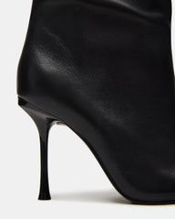ALLURING Black Leather Over-The-Knee Square-Toe Heeled Women's Boot | Steve Madden US