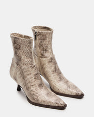 STASIA Natural Snake Pointed-Toe Kitten Heel Women's Ankle Boot | Steve Madden near me