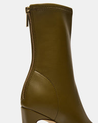 KHELAN Olive Square-Toe Heeled Women's Ankle Boot | Steve Madden for Sale