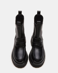 CONWAY Black Leather Platform Lug Chelsea Women's Ankle Boot | Steve Madden online