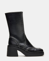 ALTER Black Patent Square-Toe Platform Block Heel Women's Ankle Boot | Steve Madden US