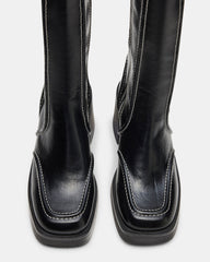 ALTER Black Patent Square-Toe Platform Block Heel Women's Ankle Boot | Steve Madden US