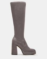 TWAIN Grey Knee-High Block Heel Women's Boot | Steve Madden online