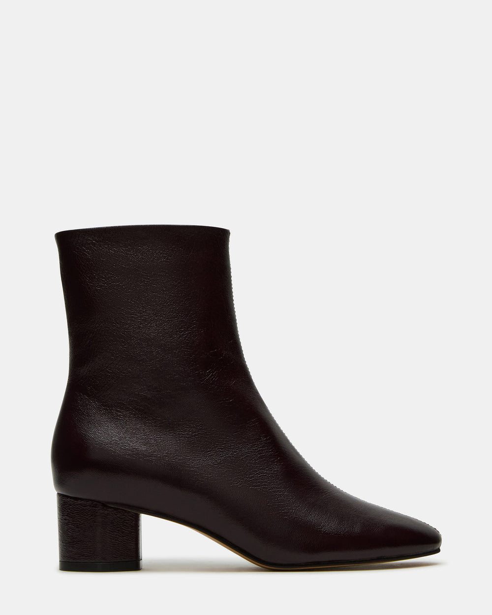 STROME Wine Patent Block Heel Women's Ankle Boot | Steve Madden for Sale