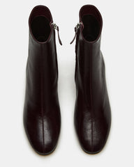 STROME Wine Patent Block Heel Women's Ankle Boot | Steve Madden for Sale