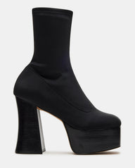 SOHO Black Super Platform Ankle Boot | Women's Booties | Steve Madden on Sale