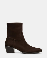 DANEY Brown Suede Square-Toe Women's Ankle Boot | Steve Madden online