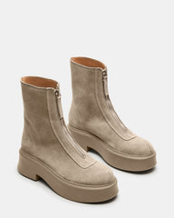 JONES Light Grey Zipper Lug Women's Ankle Boot | Steve Madden online
