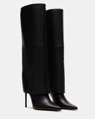SMITH Black Leather Women's Cuffed Stiletto Boot | Steve Madden near me