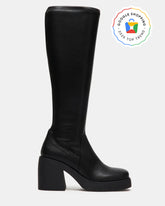 BERKLEIGH Black Wide Calf Women's Knee High Boot | Steve Madden US