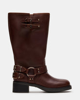 ASTOR Brown Leather Wide Calf Knee-High Women's Boot | Steve Madden Sale