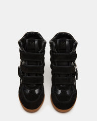 MAVIS Black Suede High-Top Velcro Women's Sneaker | Steve Madden US