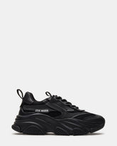 POSSESSION Black Platform Lace-Up Women's Sneaker | Steve Madden Sale