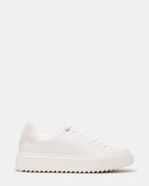 CATCHER White Suede Women's Low-Top Lace-Up Sneaker | Steve Madden discount