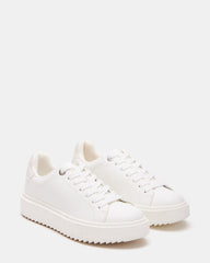 CATCHER White Suede Women's Low-Top Lace-Up Sneaker | Steve Madden discount