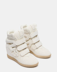 MAVIS White Suede High-Top Velcro Women's Sneaker | Steve Madden US