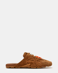 AZIEL MULE Chestnut Suede Low-Top Lace-Up Slip-On Women's Sneaker | Steve Madden online