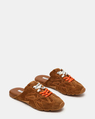 AZIEL MULE Chestnut Suede Low-Top Lace-Up Slip-On Women's Sneaker | Steve Madden online