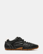 AZIEL Black Low-Top Lace-Up Women's Sneakers | Steve Madden Sale