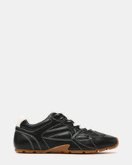AZIEL Black Low-Top Lace-Up Women's Sneakers | Steve Madden Sale