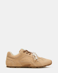 AZIEL Sand Suede Low-Top Lace-Up Women's Sneakers | Steve Madden US