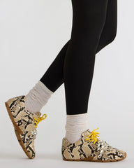 AZIEL Tan Snake Low-Top Lace-Up Women's Sneakers | Steve Madden discount