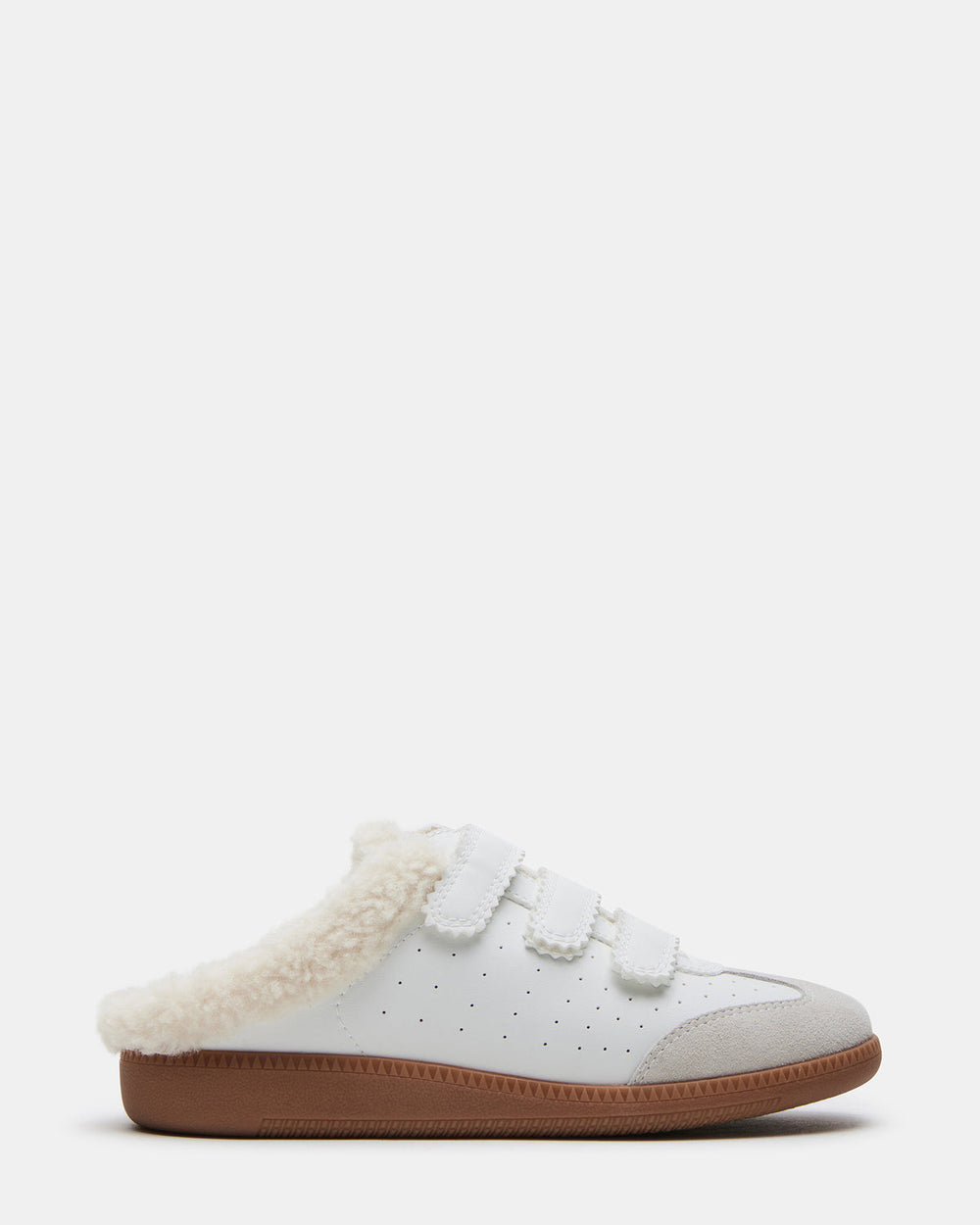 MEMENTO Faux Fur White Multi Slip-On Women's Sneaker | Steve Madden Sale
