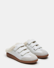 MEMENTO Faux Fur White Multi Slip-On Women's Sneaker | Steve Madden Sale