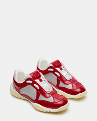 DUSTIN Red Mesh Lace-Up Low-Top Women's Sneaker | Steve Madden for Sale