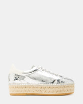 BECKY Silver Multi Women's Espadrille Platform Casual Sneakers | Steve Madden US