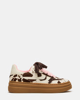 DODGE Brown Cow Print Low-Top Platform Women's Sneaker | Steve Madden on Sale