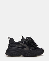 PRYCE Black Low-Top Lace-Up Chunky Platform Women's Sneaker | Steve Madden US
