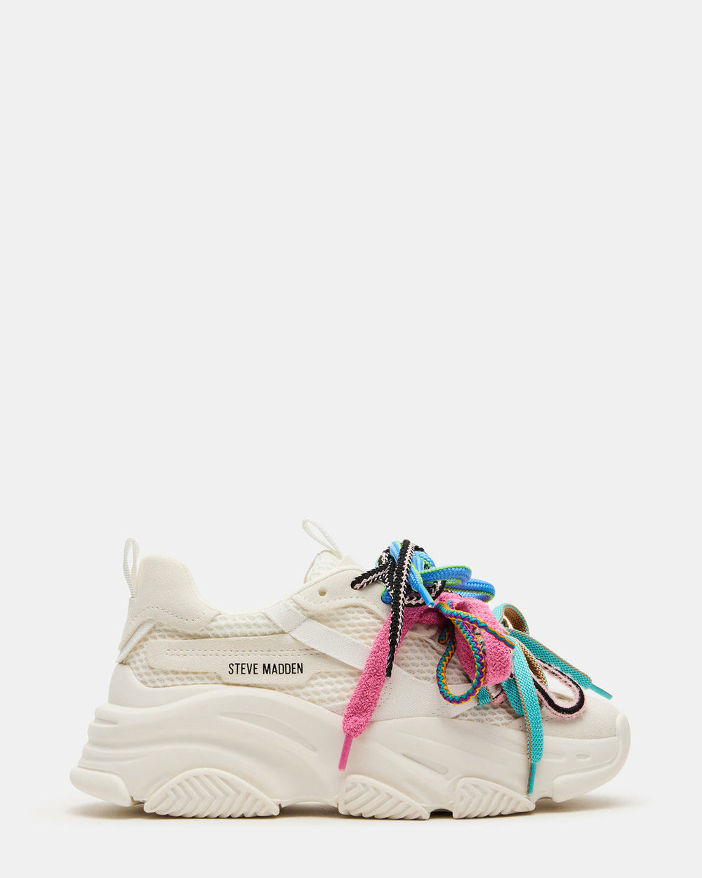 PRYCE White Low-Top Lace-Up Chunky Platform Women's Sneaker | Steve Madden discount