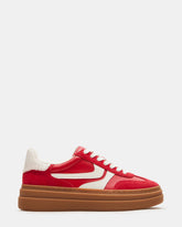 DODGE Red Multi Low-Top Platform Women's Sneaker | Steve Madden Sale