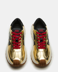 SUPERCAMPO Gold Multi Women's Platform Low-Top Sneaker | Steve Madden for Sale