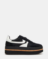 JUDGE Black Multi Platform Low-Top Lace-Up Women's Sneaker | Steve Madden outlet