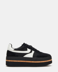 JUDGE Black Multi Platform Low-Top Lace-Up Women's Sneaker | Steve Madden outlet