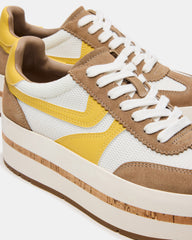 JUDGE Taupe Multi Platform Low-Top Lace-Up Women's Sneaker | Steve Madden online