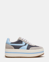 JUDGE Grey Multi Platform Low-Top Lace-Up Women's Sneaker | Steve Madden for Sale