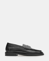 MADISON Black Leather Women's Penny Loafer | Steve Madden outlet