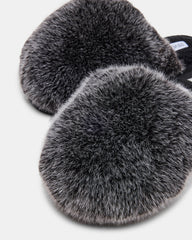 POOF GREY Slip-On Faux Fur Mule Women's Flat | Steve Madden online
