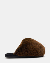 POOF Brown Slip-On Faux Fur Mule Women's Flat | Steve Madden near me