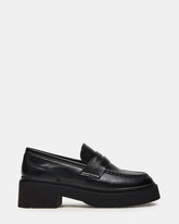 LAYKEN Black Leather Platform Lug Women's Loafer | Steve Madden online