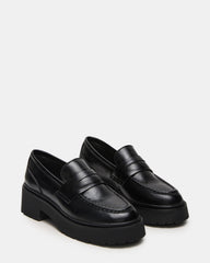LAYKEN Black Leather Platform Lug Women's Loafer | Steve Madden online