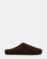 FERN Brown Suede Mule Slip-On Round-Toe Women's Flat | Steve Madden on Sale