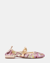 DAFFIA Purple Multi Mary Jane Gold-Detail Buckle Ballet Women's Flat | Steve Madden online