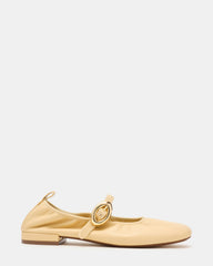 DAFFIA Butter Leather Mary Jane Gold-Detail Buckle Ballet Women's Flat | Steve Madden for Sale